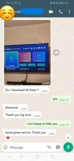 Verified WhatsApp customer conversation 5